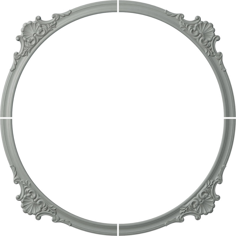 Ensemble d'anneaux de plafond coquille, H 65,75 po x l 65,75 po, Paquet de 4 (forme un cercle complet)