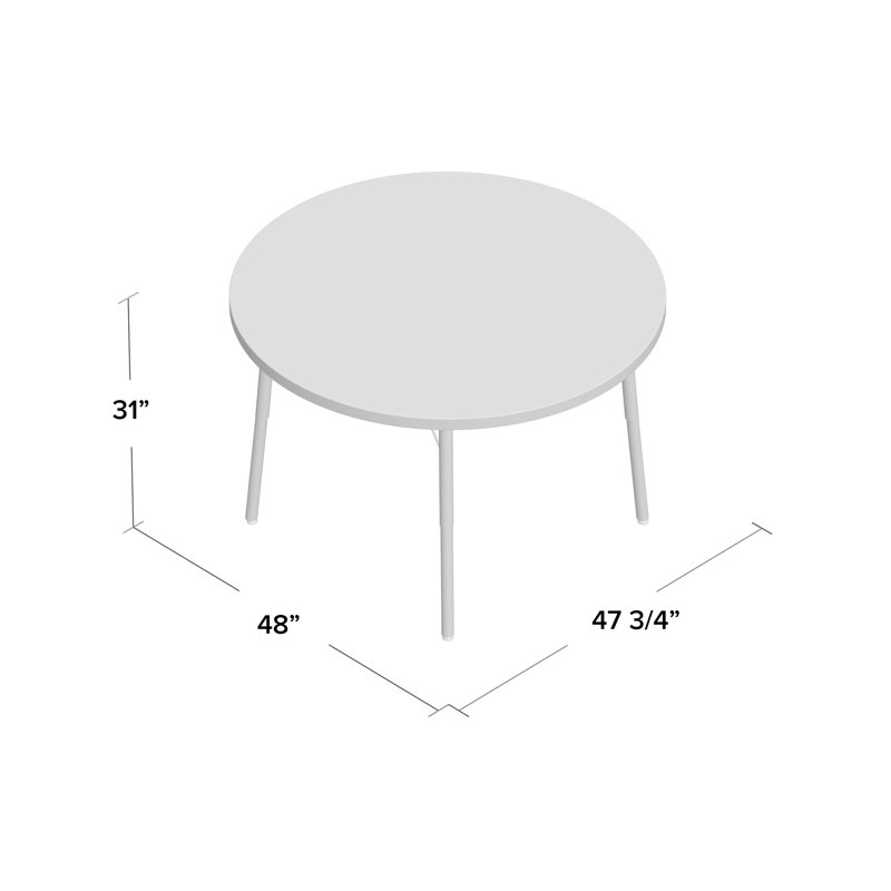 Tables rondes Berries®, H 24 po x l 36 po x P 36 po, Gris / vert