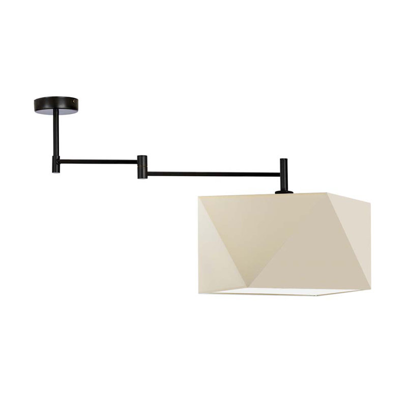 Demarie Semi Flush Mount, Black, Beige