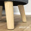 Round Grey Foot With Hidden Storage And Comfort Padding Cushion Box