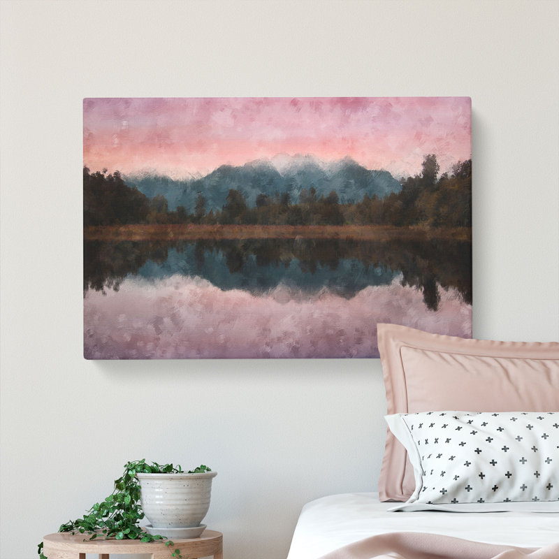 Reflection Of The Mountains - Wrapped Canvas, 50cm H x 76cm W x 3cm D