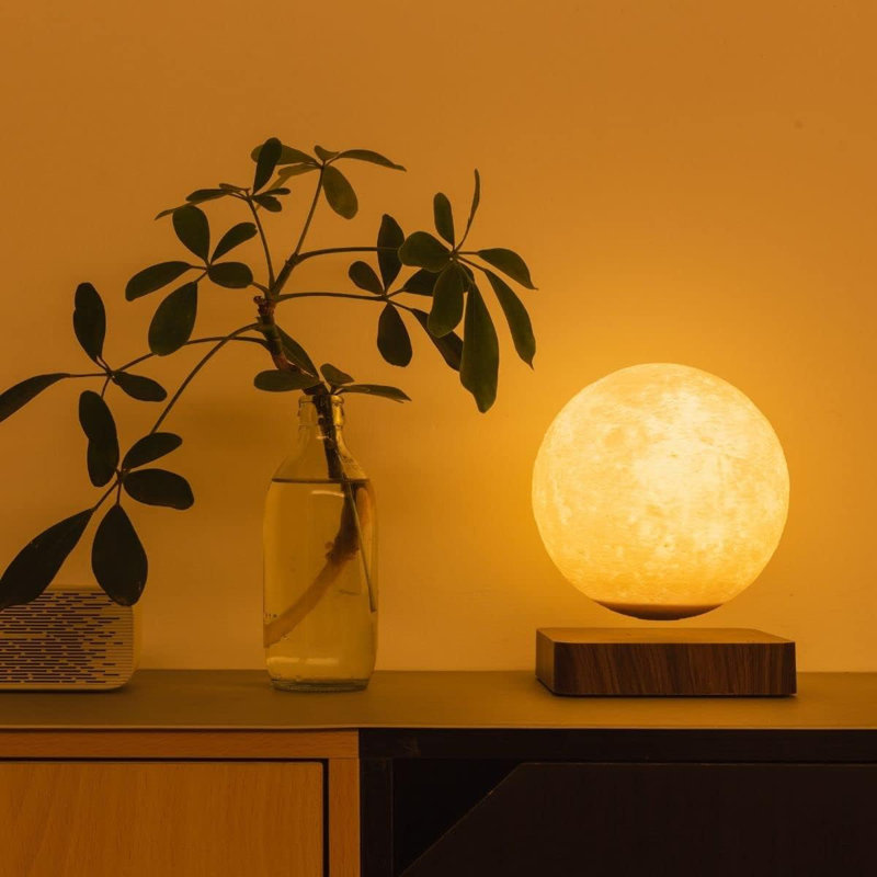 Magnetic Levitation Moon Lamp With Realistic Lunar Surface, Floating LED Night Light For Home Decor And Unique Gifts