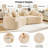 109.45" Curved Compression Sectional Sofa, No Assembly For Multiple Scenarios-893999235