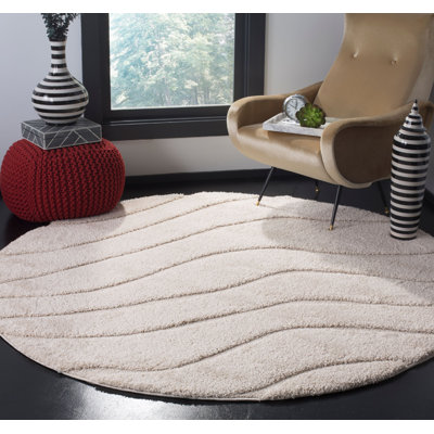 Ashal Abstract Cream Area Rug
