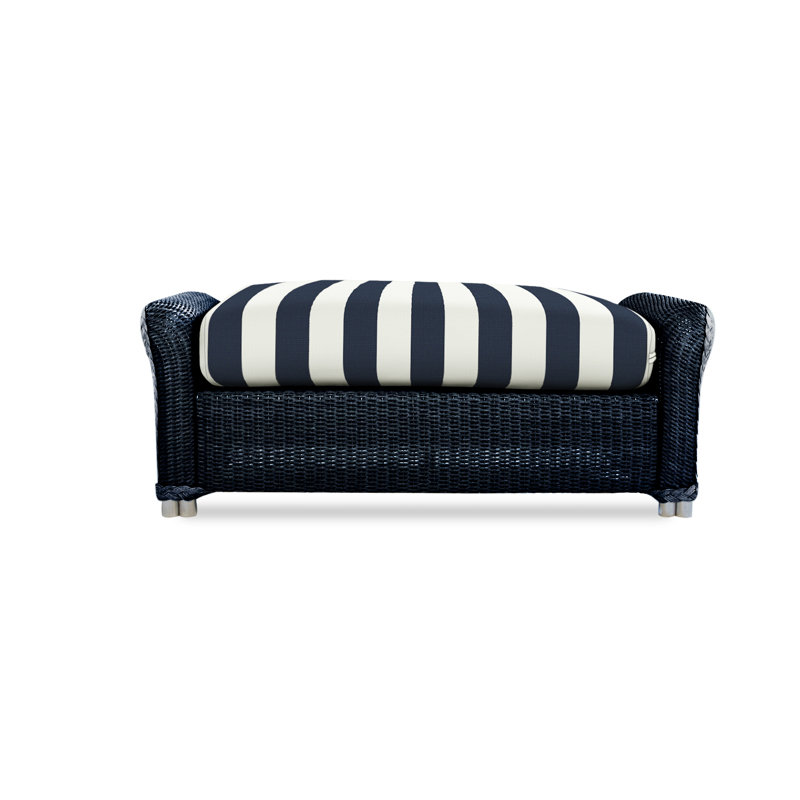 Reflections Outdoor Ottoman, Ebony, Demo Stone