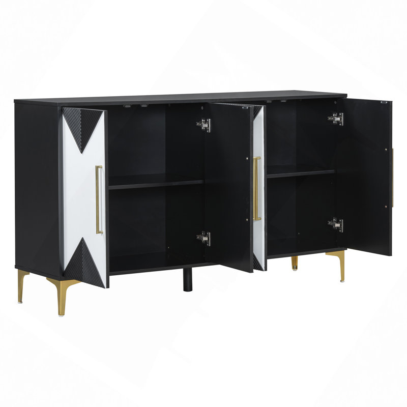 Accent Chests / Cabinets Accent Cabinet, Black/White