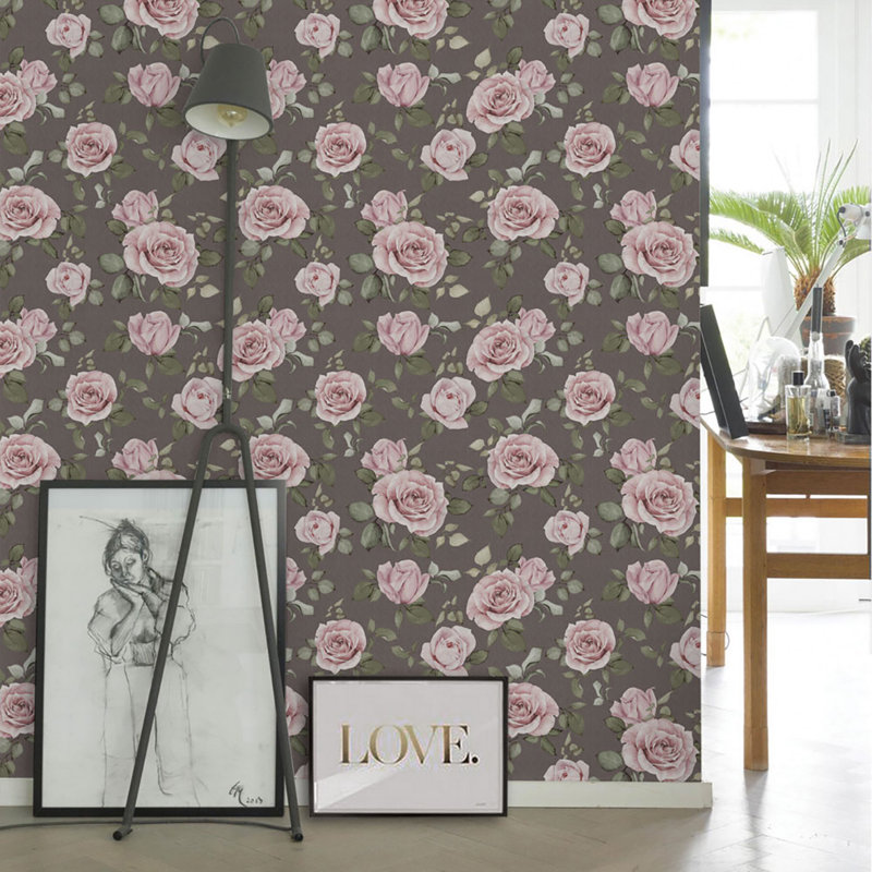 Papier peint adhésif rose