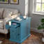 Table de bout classique avec ports USB, tiroir et armoire spacieuse-191973645