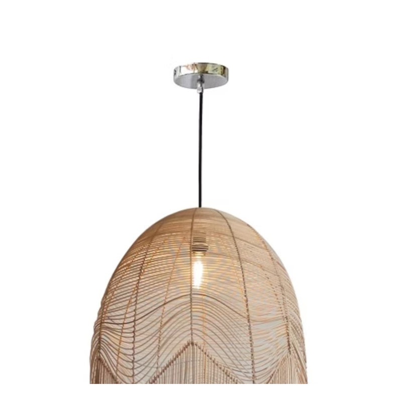 Lampe suspendue Hiku en rotin