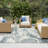 Clemencio Ivory Blue Modern Rug-2089411374
