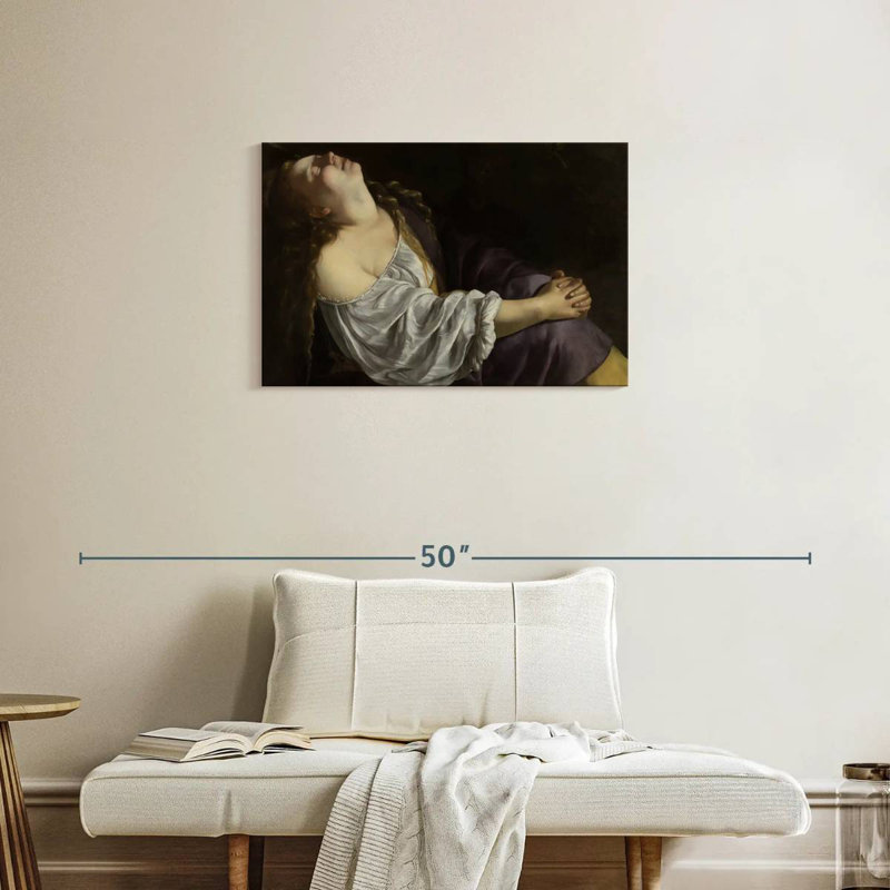 Adella Mary Magdalene en extase 1611, H 20 po x l 30 po