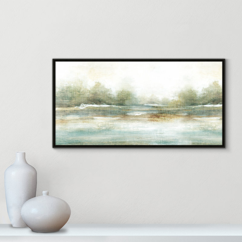 «Peaceful Land» par Eva Watts, reproduction d'art sur toile, Toile avec cadre espresso, H 21,5 po x l 41,5 po x P 2 po