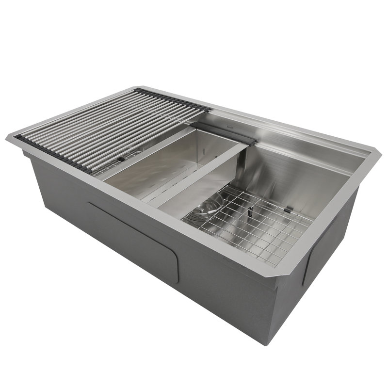 Nantucket Sinks Island 20'' W Single Bowl Stainless Steel Undermount Kitchen Sink 0