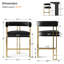 Ensemble de 2 tabourets de comptoir luxueux en similicuir 25 po