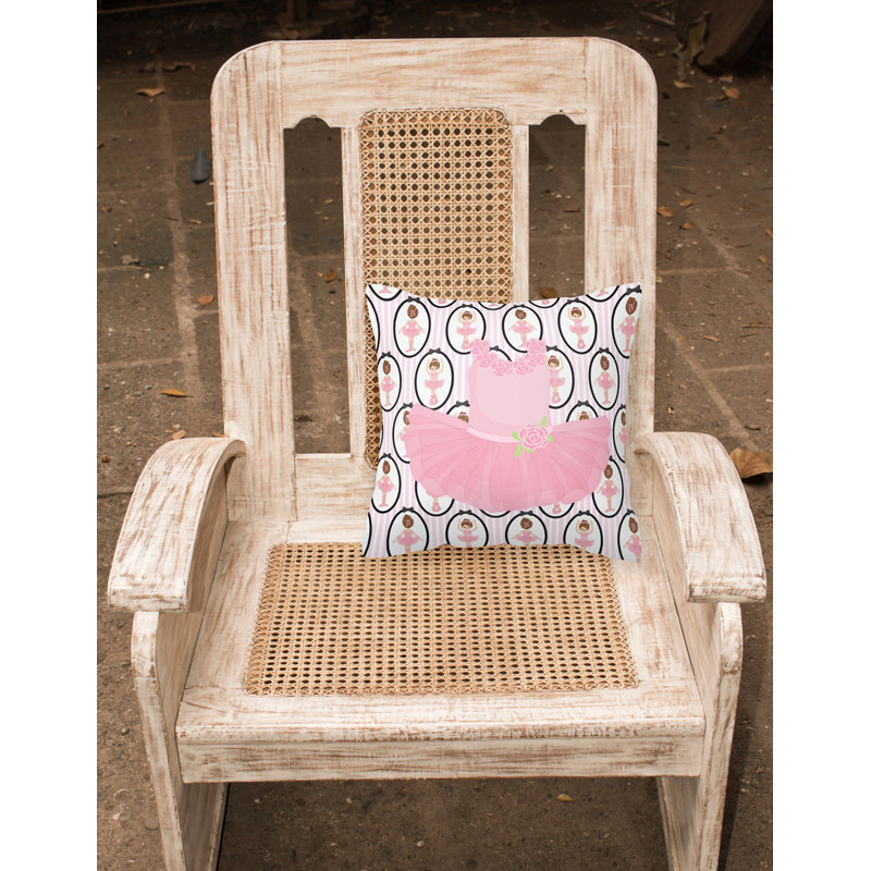 Coussin décoratif intérieur/extérieur ballerine tutu, 18 po x 18 po