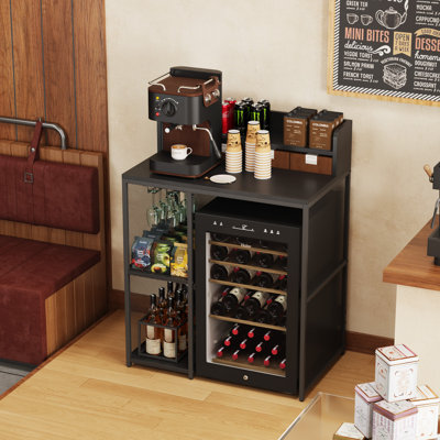 Mini support de réfrigérateur avec rangement et tablettes réversibles