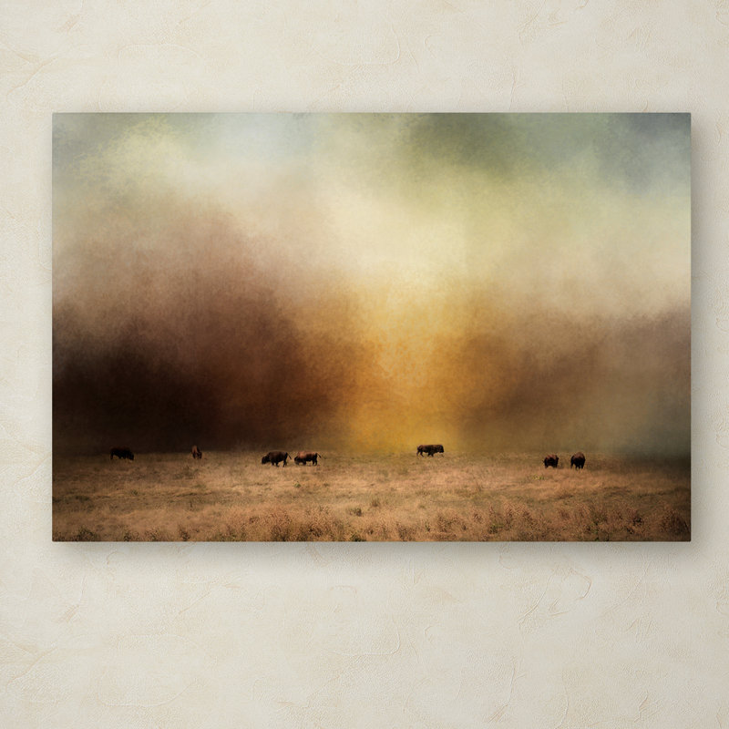 «Where the Buffalo Roam», impression sur toile tendue Vidur, H 22 po x l 32 po