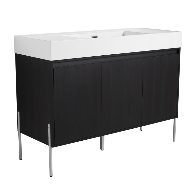 Meuble-lavabo autoportant 48 po avec lavabo en résine