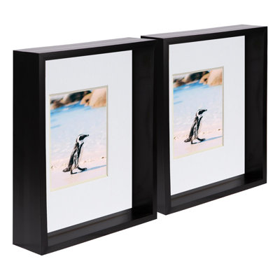 Nicola Spring - 8" x 10" 3D Deep Box Photo Frames - 5" x 7" Mount