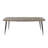 Cole And Grey Teak Wood Modern Live Edge Dining Table With Black Metal Legs