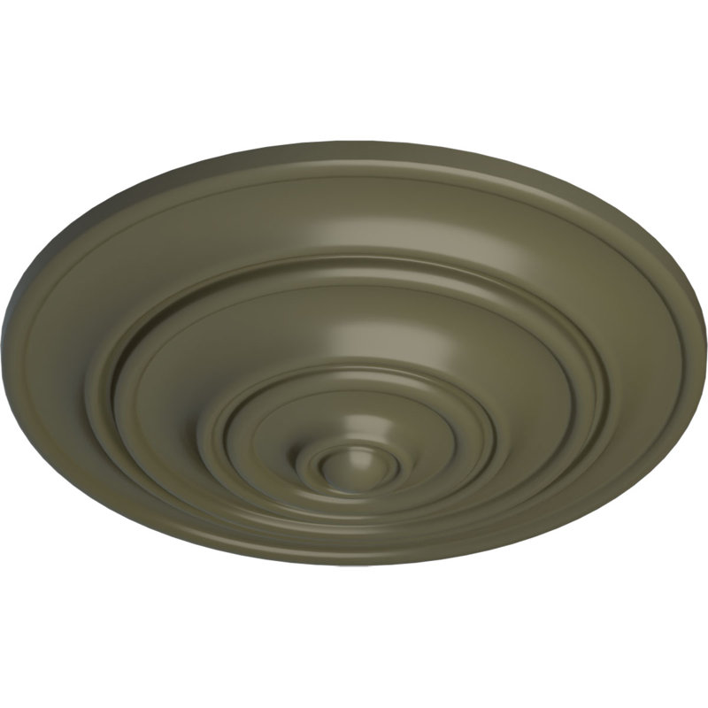 Médaillon de plafond Endurathane Orrington, DO 13 1/4 po x P 6 5/8 po x P 1 1/8 po (convient aux auvents jusqu'à 6 5/8 po), fini craquelé Americana peint à la main