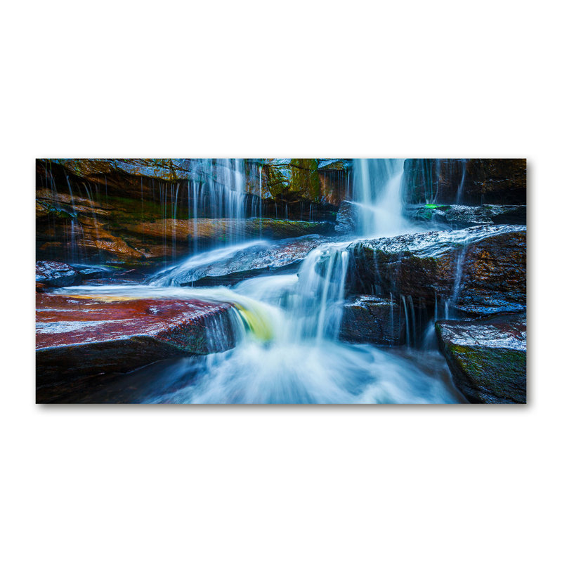Tropical Waterfall 50cm x 100cm Glass Panel