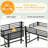 Loft Bed Queen Size, Heavy Duty Loft Bed Frame With 2 Build In Ladder And Full Length Guardrail, Easy Assemble, Noise Free Design, No Box Spring Needed, Black-2124678783