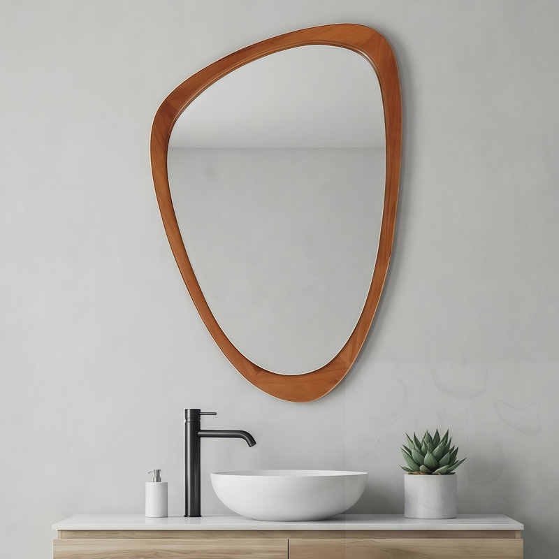 Miroir en bois, Brun