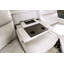 Canapé modulaire inclinable électrique en taupe clair Canapé d'angle en coin Fauteuil modulaire inclinable