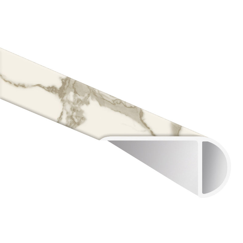 Bordure de nez de marche en vinyle de luxe Grenat, 2,62 cm d'épaisseur x 239 cm de longueur x 5,92 cm de largeur, Grenat