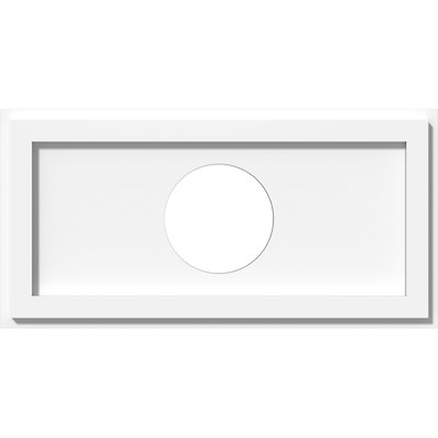 Médaillon de plafond contemporain en PVC de qualité architecturale 38 po x l 19 po x H 7 po x P 13 1/4 po x P 1 po