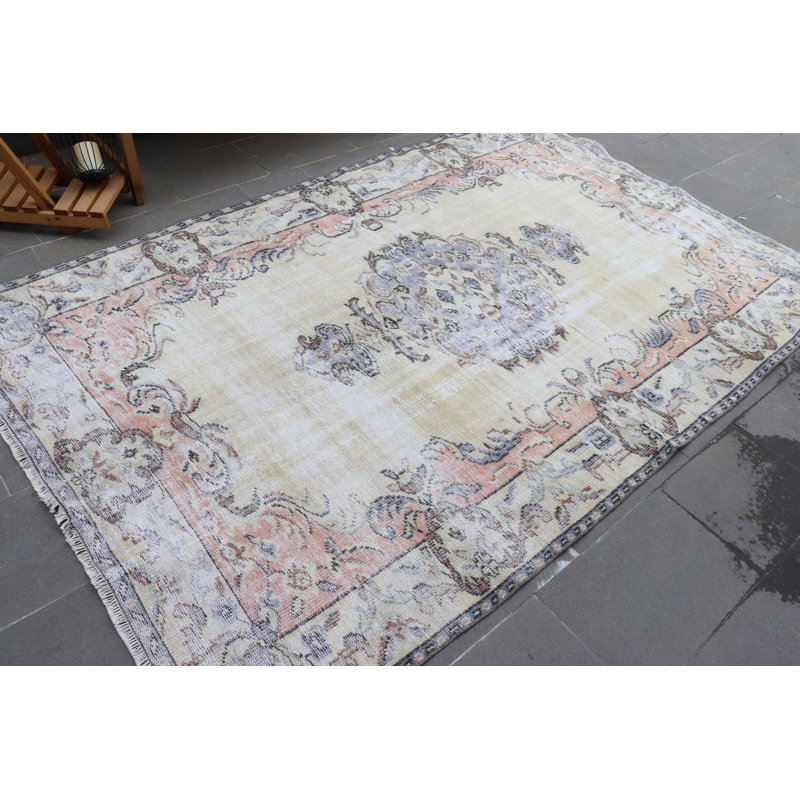 Grand tapis turc vintage en laine - tapis de chambre antique surdimensionné de la Turquie 6478