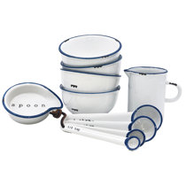 Rae Dunn 4 Piece WHOLE HALF THIRD QUARTER Glossy White Ceramic Measuring  Cups Set