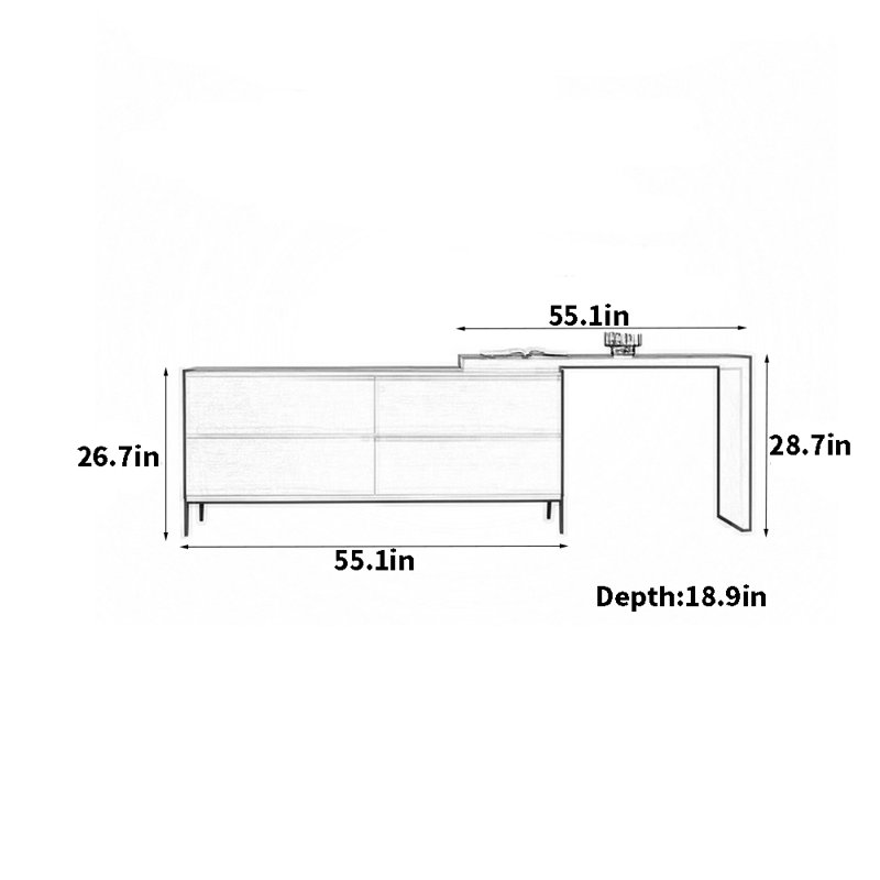 Commode simple moderne et luxueuse