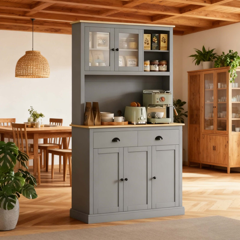 Armoire de cuisine autoportante de 71 po de hauteur