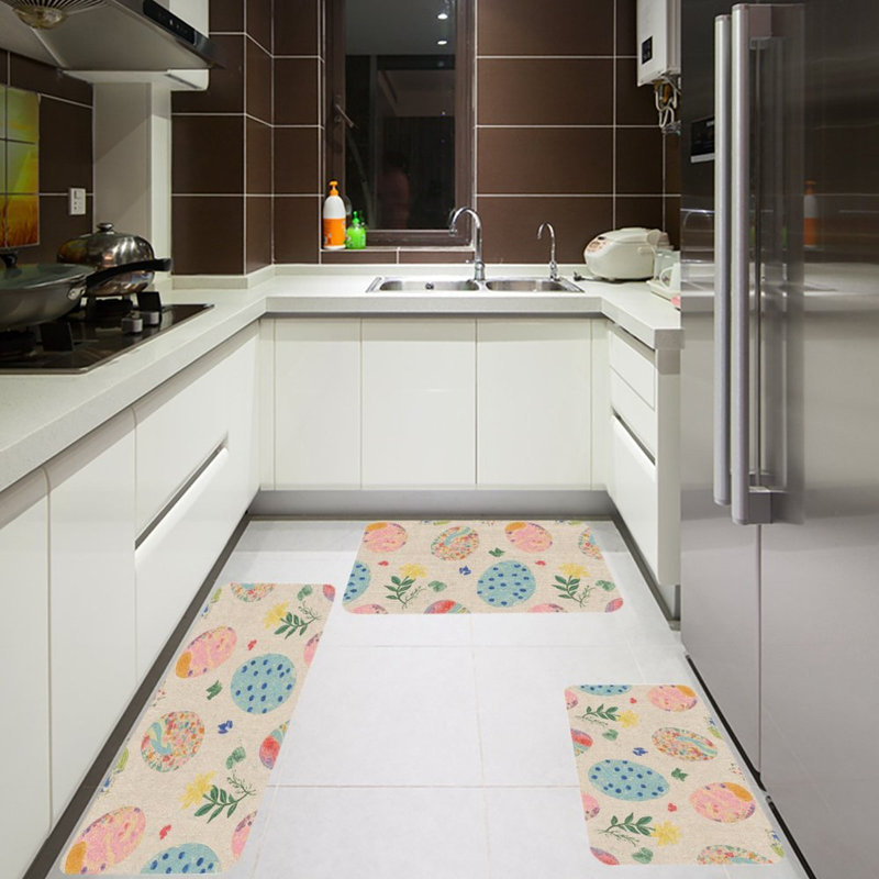 Tapis de cuisine, chambre et salle de bain 3 pièces Trio Bunny & Wildflower
