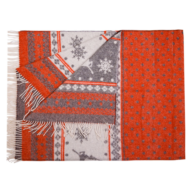 Gurekam Christmas Raindeers Throw, Red reindeer
