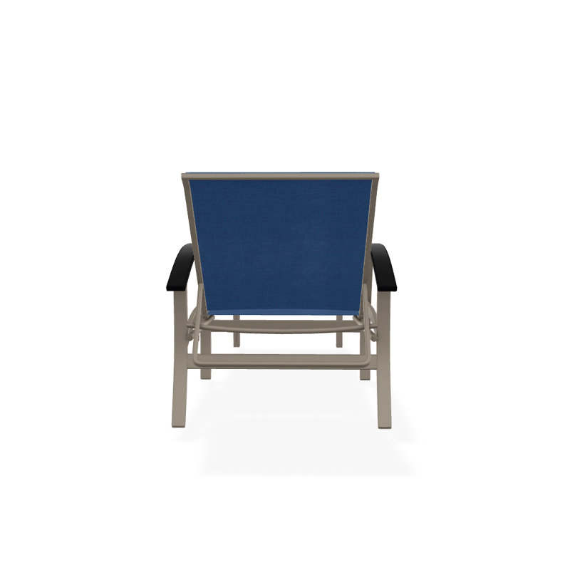 Askar Outdoor Rust-Resistant Metal Chaise Lounge, Cobalt 35D Sunbrella®, Black P70, Gloss White