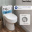 Toilette compacte monobloc ronde peu encombrante à fixation sur le sol avec chasse d'eau haute efficacité DeerValley Liberty (siège inclus)-94079161-81774969