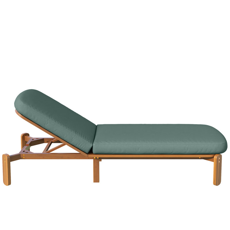 Chaise de patio réglable en bois d'acacia