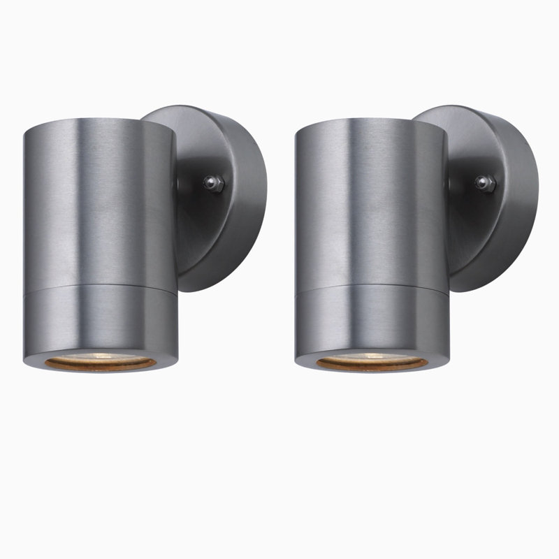 Avree 12cm H Outdoor Armed Sconce, Stainless Steel