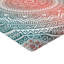Ambesonne Teal and Coral Fitted Sheet 2-Pack Ombre Effect Mandala Teal Coral