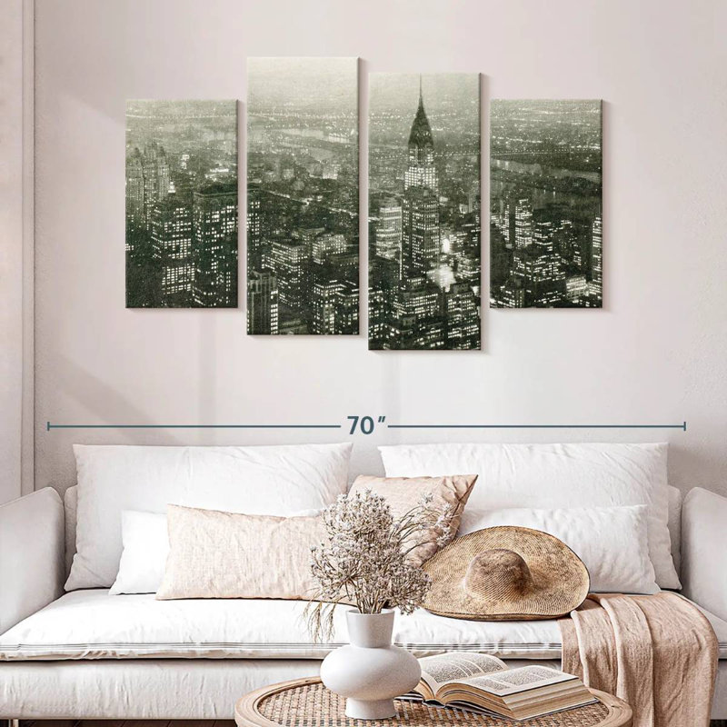 Nicci, superbe Manhattan la nuit, H 32 po x l 52 po