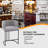 Modern Bar Stools, 26 inch Velvet Counter Height Bar Stools With Comfy Backrest And Arms, Gold Metal Frames For Counter, Kitchen Island, Pub-2007576599-2007576598