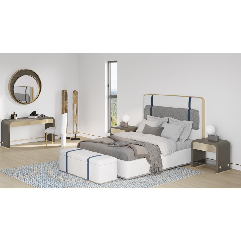 Shawn Upholstered King Bed, Rubino Taupe