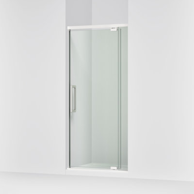 Statement76" H Pivot Shower Door With 5/16"-Thick Glass