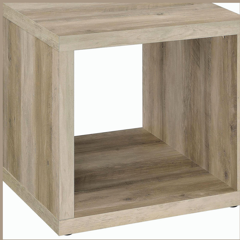 Table de bout d'appoint en bois d'ingénierie Flint, Beige