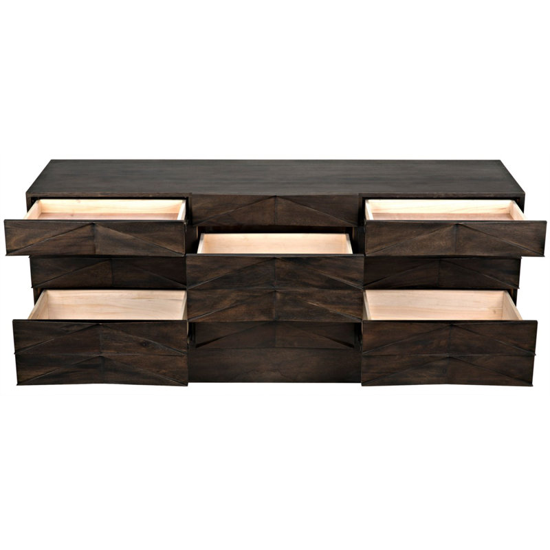 Drake 75'' Solid Wood Sideboard, Ebony Walnut
