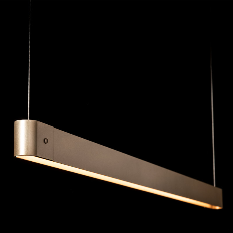 Fold 1 - Light Kitchen Island Linear LED Pendant, Soft Gold