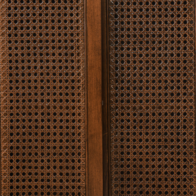 Storage Cabinet with open shelves and sliding doors, Walnut